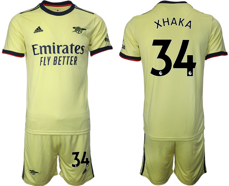 Men 2021-2022 Club Arsenal away yellow #34 Soccer Jersey->arsenal jersey->Soccer Club Jersey